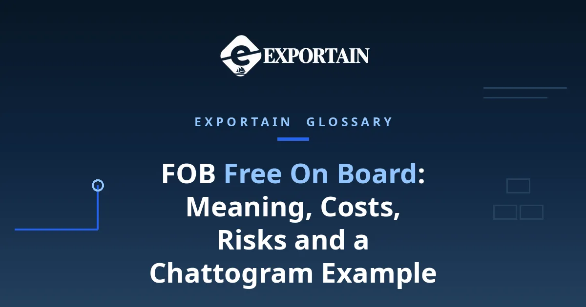 Navy title card: FOB Free On Board: Meaning, Costs, Risks and a Chattogram Example