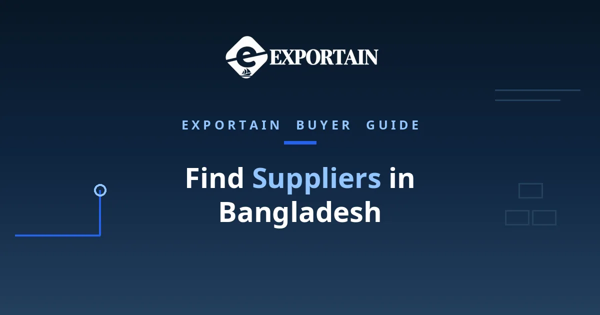 Navy title card: Find Suppliers in Bangladesh