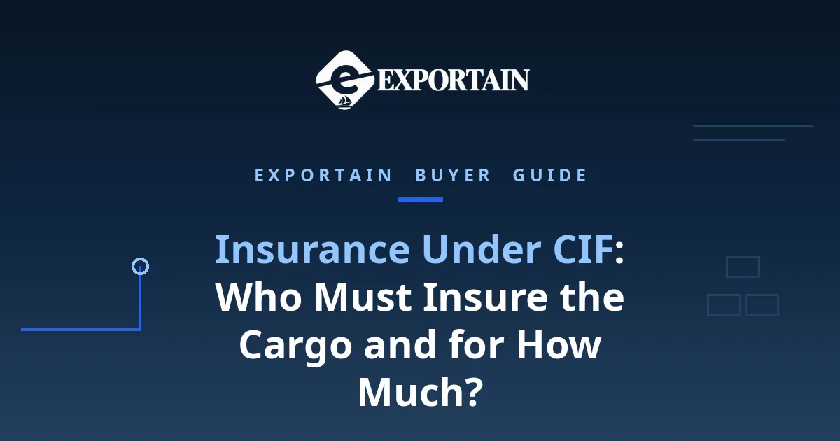 Navy title card: Insurance Under CIF, who must insure the cargo and for how much
