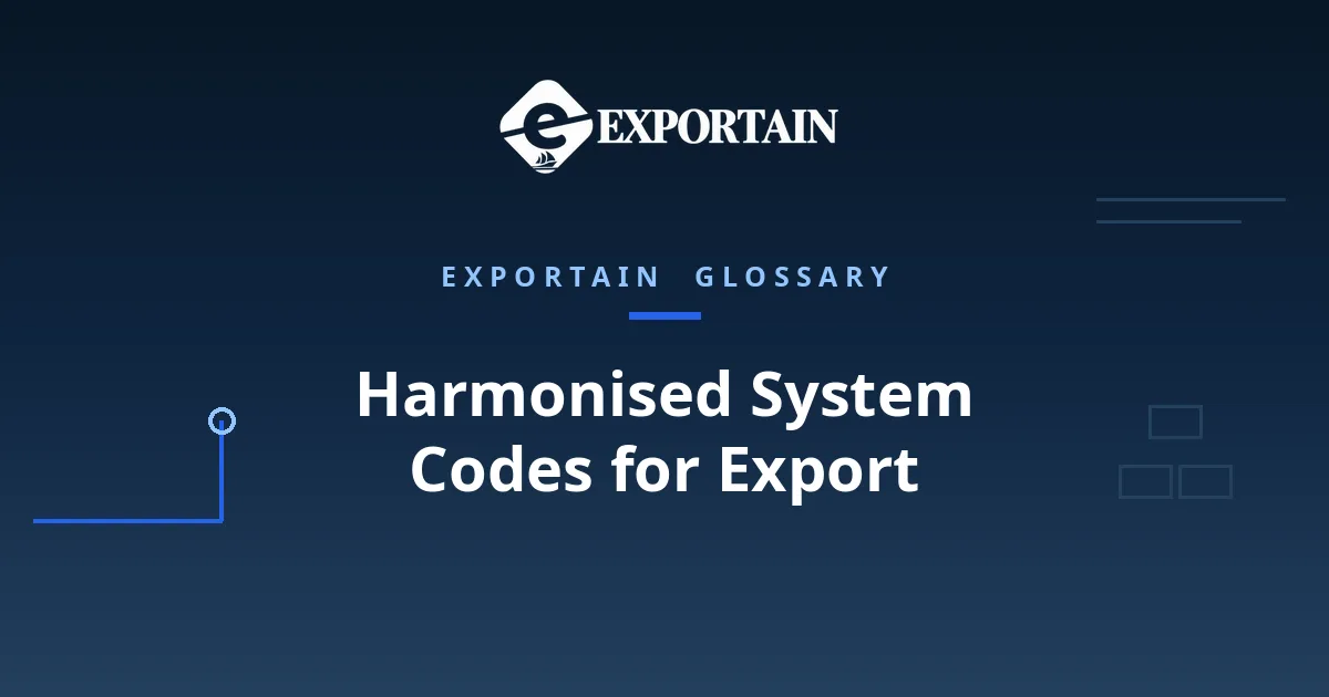 Navy title card: Harmonised System Codes for Export