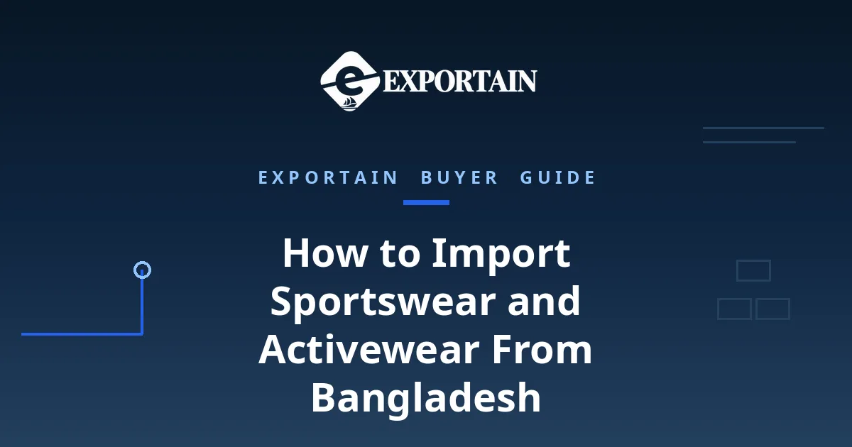 Navy title card: How to Import Sportswear and Activewear From Bangladesh