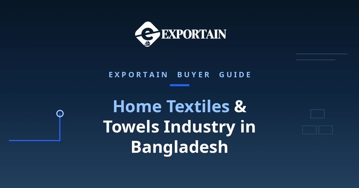 Navy title card: Home Textiles & Towels Industry in Bangladesh