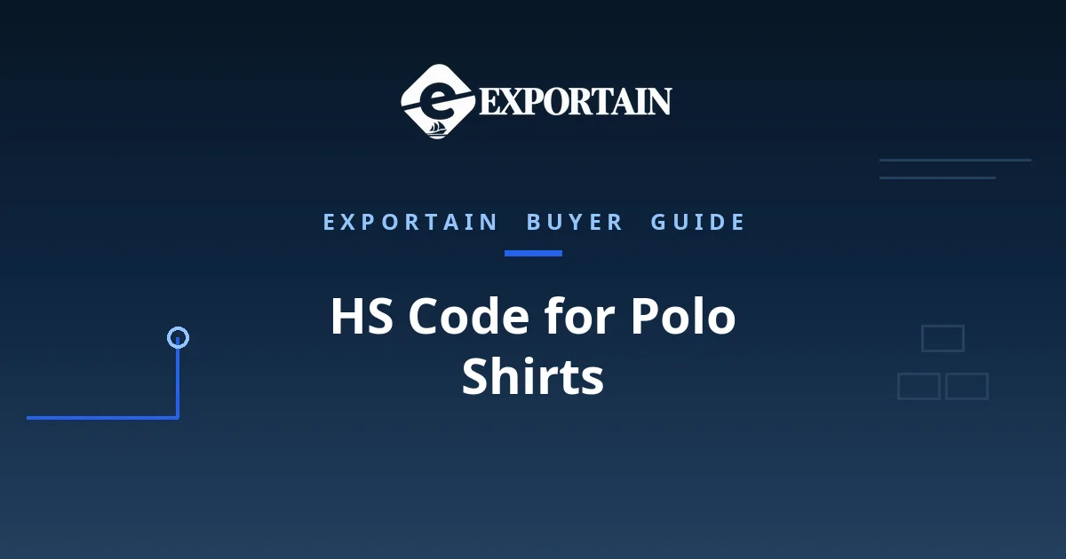 Navy title card: HS Code for Polo Shirts classification guide