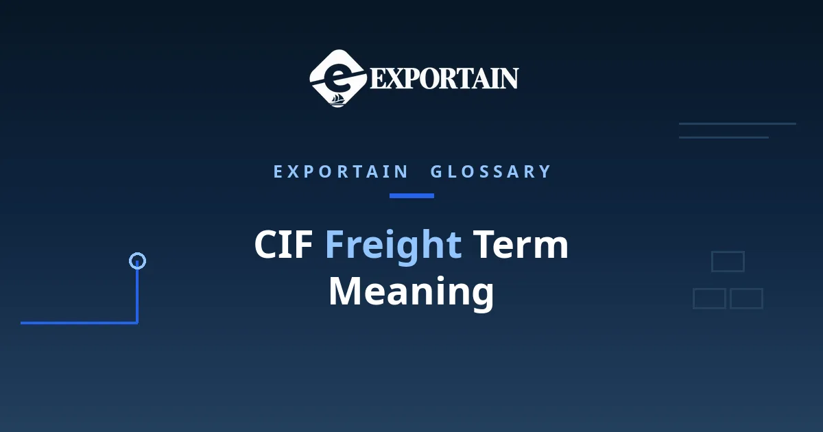Navy title card: CIF Freight Term Meaning for Logistics and Procurement Teams