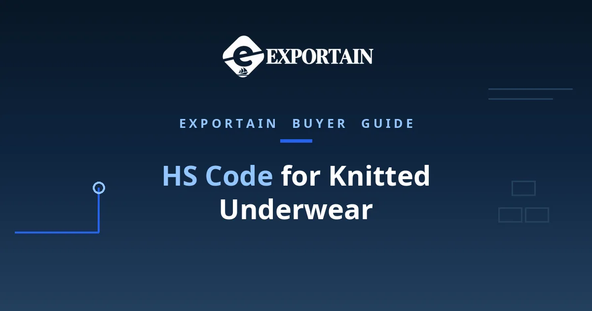 Navy title card: HS Code for Knitted Underwear classification guide
