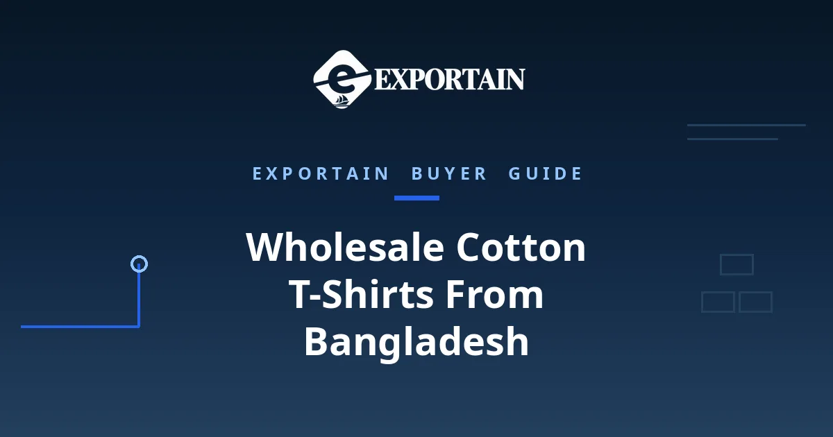 Navy title card: Wholesale Cotton T-Shirts From Bangladesh buyer guide
