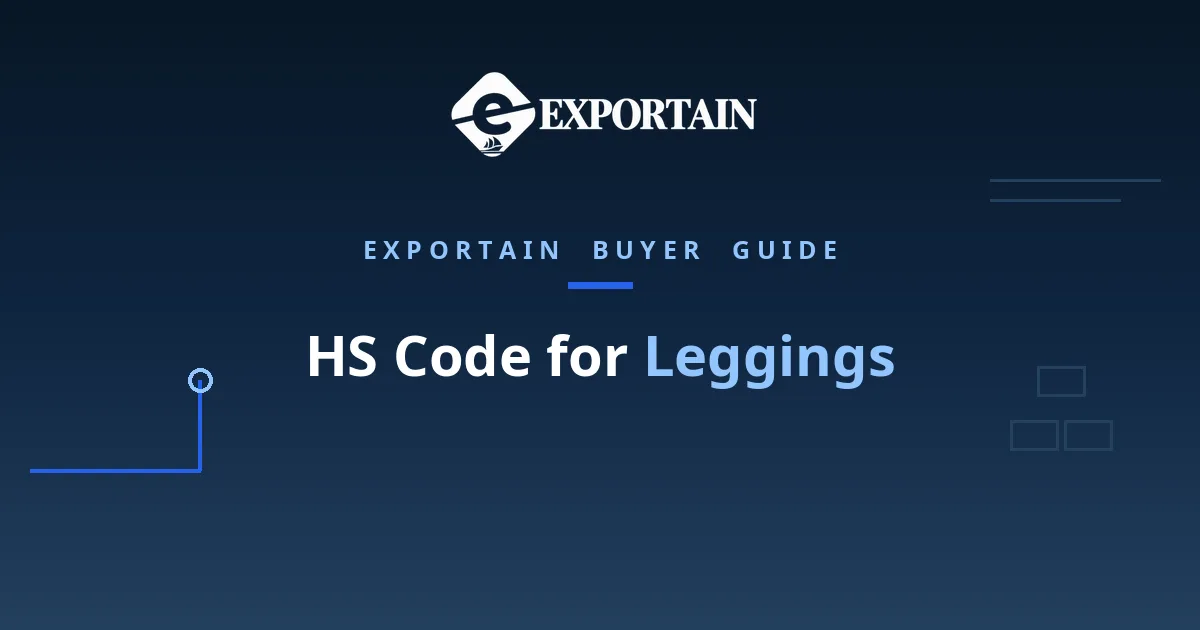 Navy title card: HS Code for Leggings classification guide