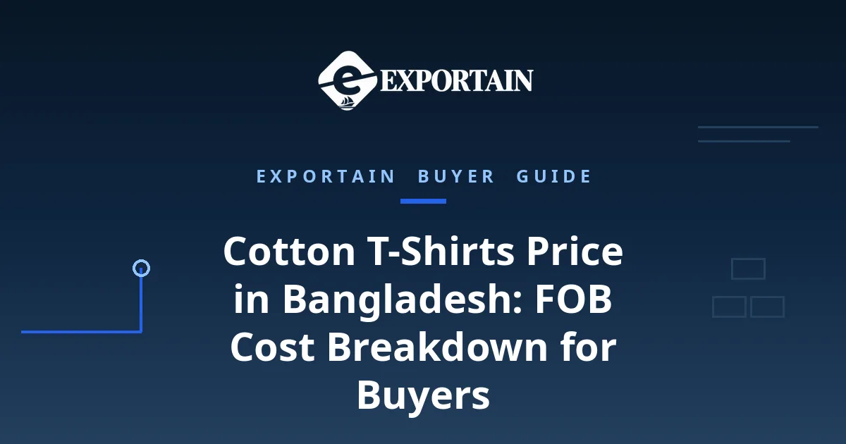 Navy title card: Cotton T-Shirts Price in Bangladesh, FOB cost breakdown
