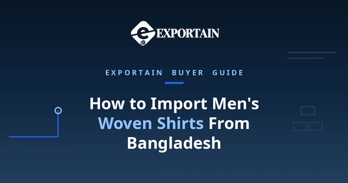 Navy title card: How to Import Men's Woven Shirts From Bangladesh
