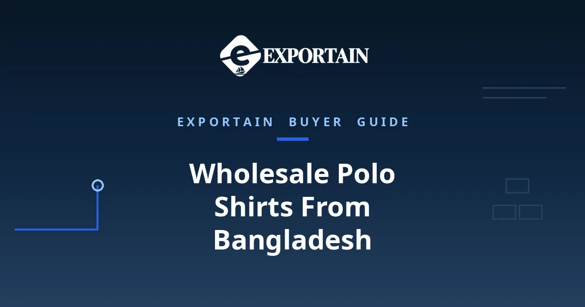 Navy title card: Wholesale Polo Shirts From Bangladesh, prices and MOQ guide