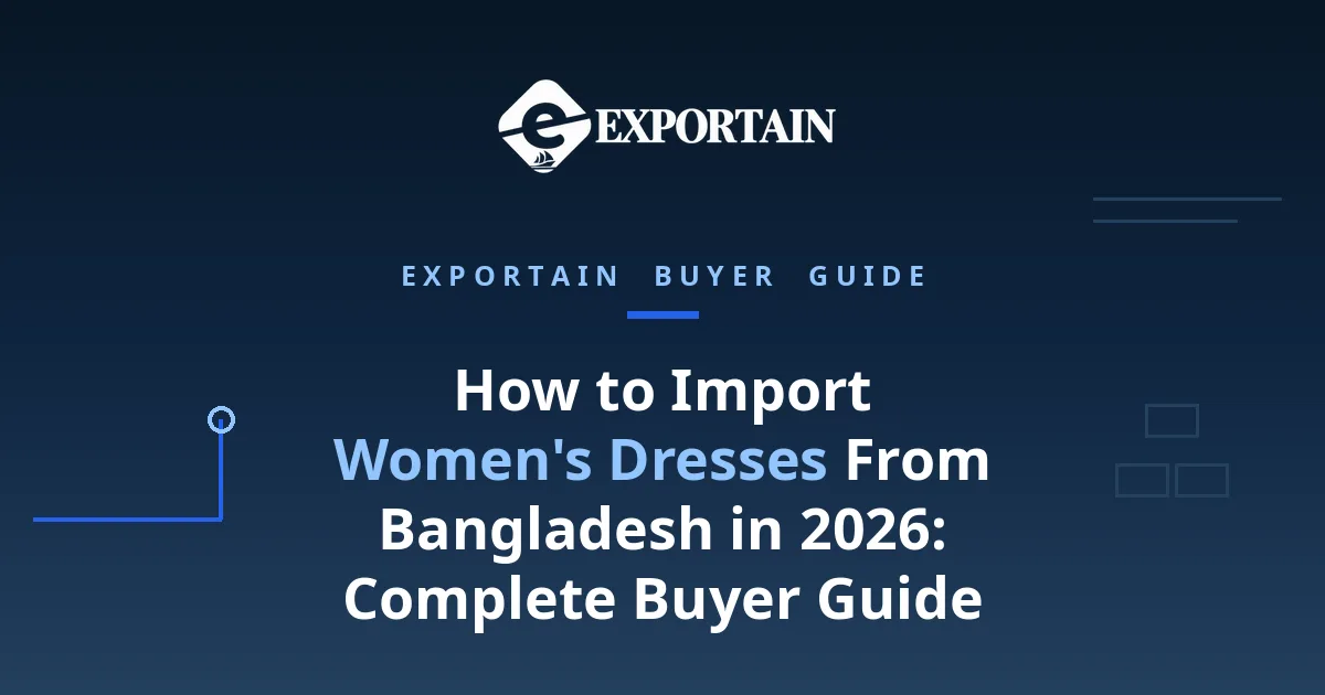 Navy title card: How to Import Women's Dresses From Bangladesh