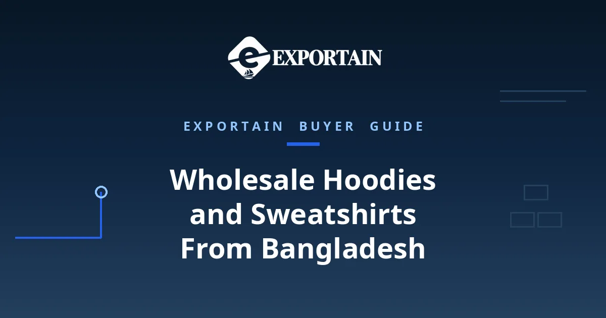 Navy title card: Wholesale Hoodies and Sweatshirts From Bangladesh buyer guide