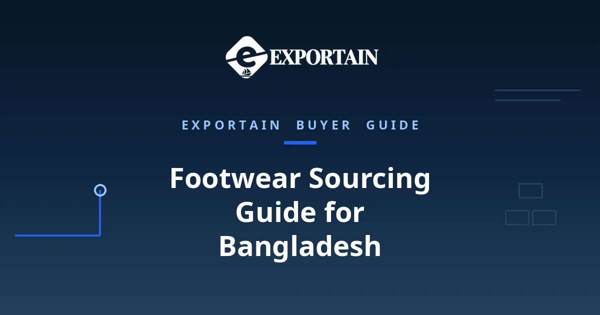 Navy title card: Footwear Sourcing Guide for Bangladesh buyer guide