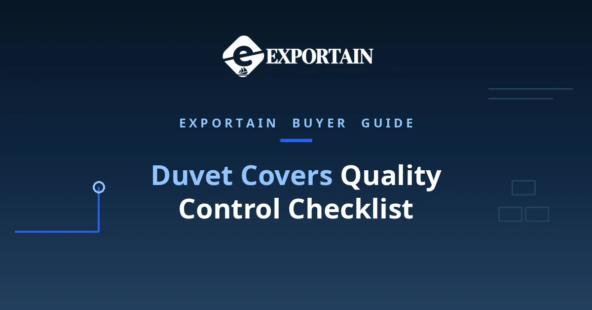 Navy title card: Quality Control Checklist for Duvet Covers From Bangladesh