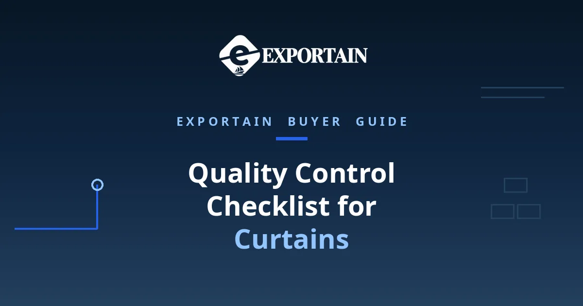 Navy title card: Quality Control Checklist for Curtains From Bangladesh