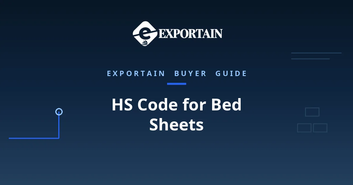 Navy title card: HS Code for Bed Sheets classification guide