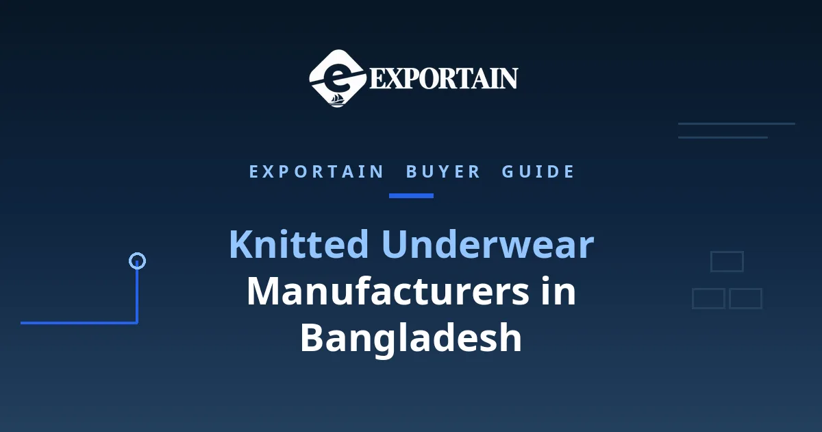 Navy title card: Knitted Underwear Manufacturers in Bangladesh buyer guide