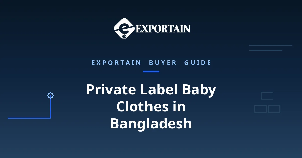 Navy title card: Private label baby clothes in Bangladesh, a brand owner's guide