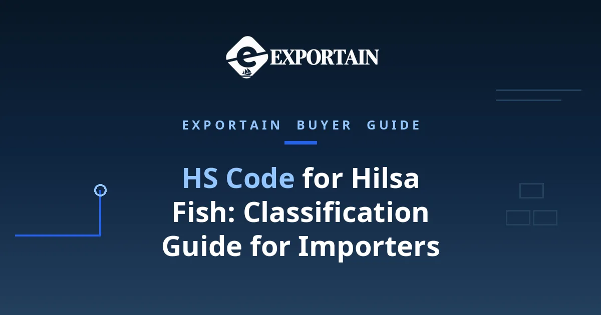 Navy title card: HS Code for Hilsa Fish classification guide