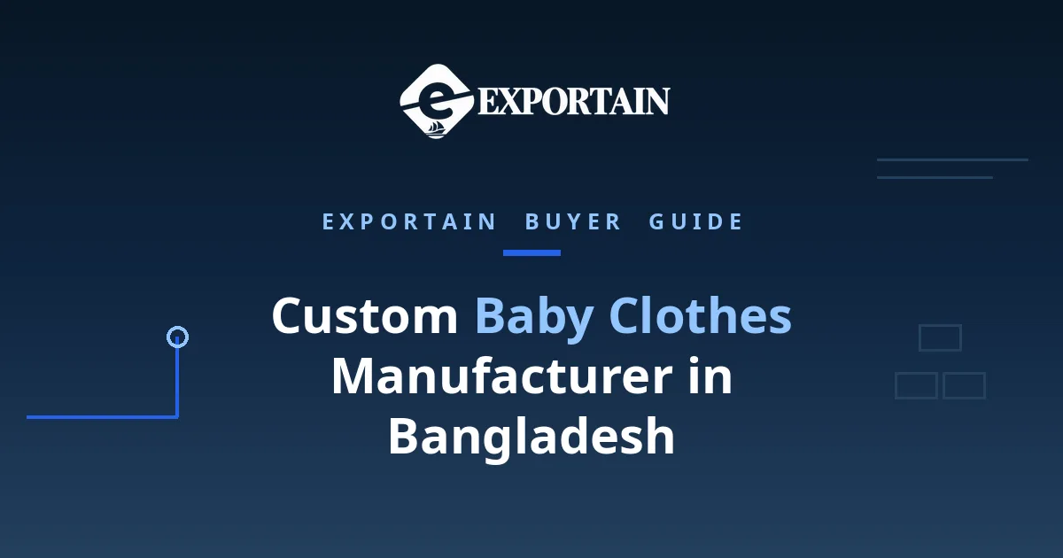 Navy title card: Custom Baby Clothes Manufacturer in Bangladesh, OEM process guide