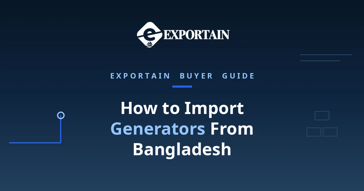 Navy title card: How to Import Generators From Bangladesh