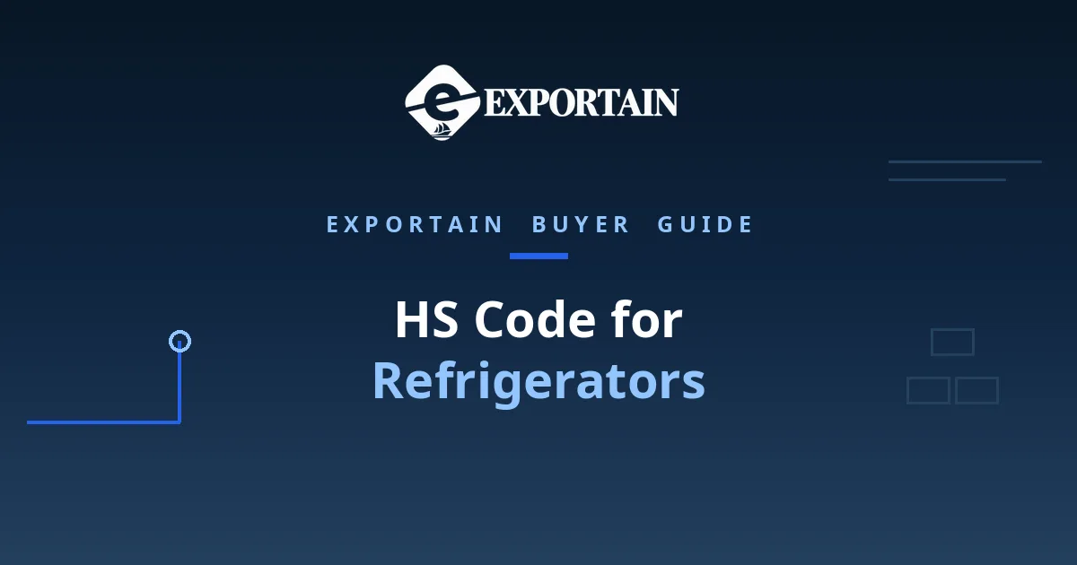 Navy title card: HS Code for Refrigerators classification guide