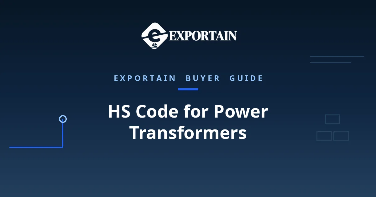 Navy title card: HS Code for Power Transformers classification guide
