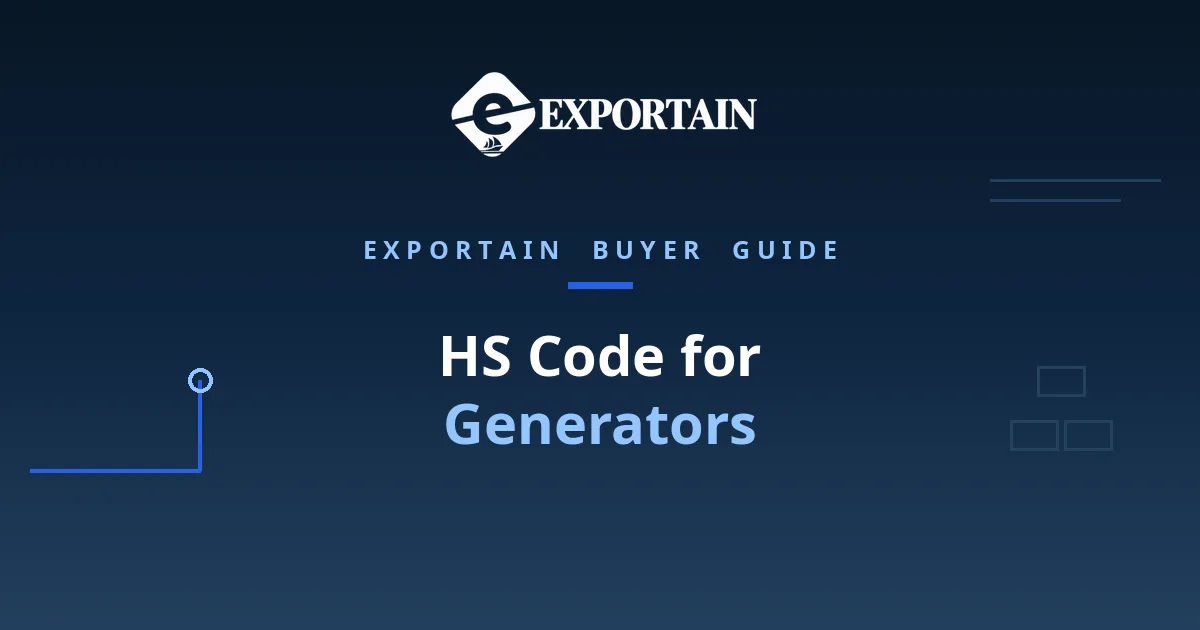 Navy title card: HS Code for Generators classification guide
