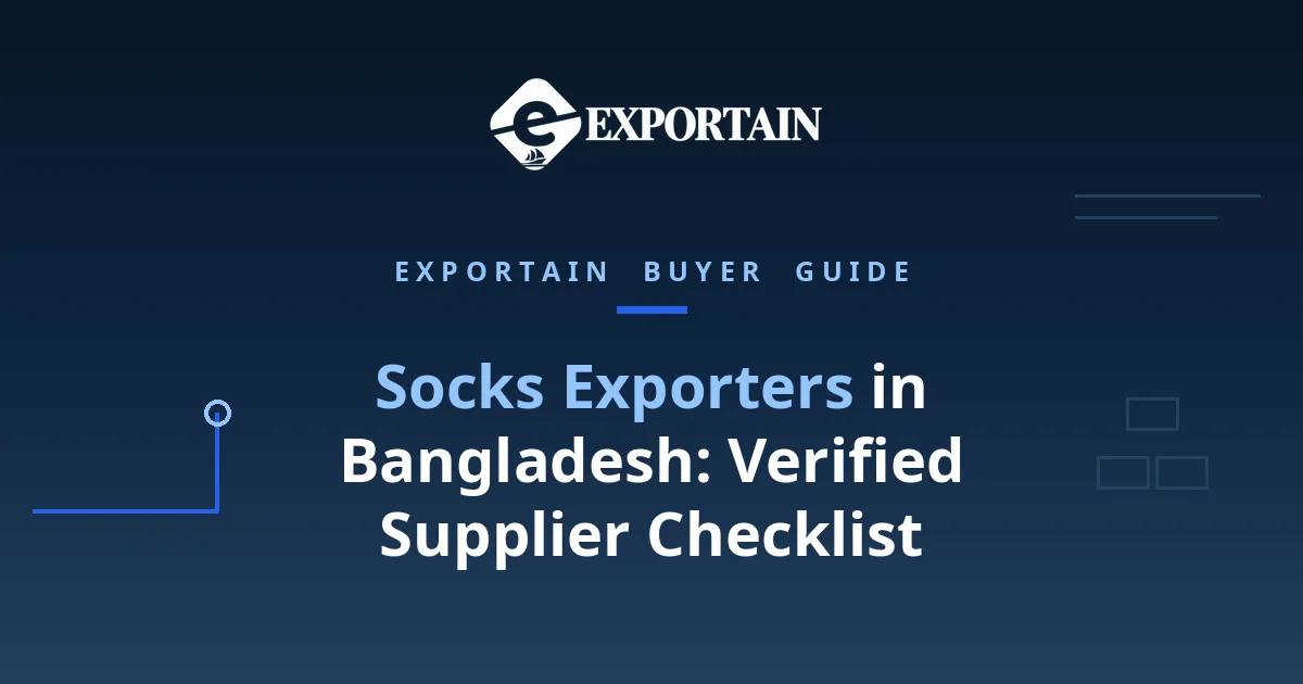 Navy title card: Socks Exporters in Bangladesh: Verified Supplier Checklist