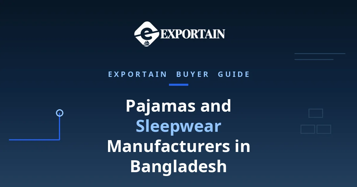 Navy title card: Pajamas and Sleepwear Manufacturers in Bangladesh buyer guide