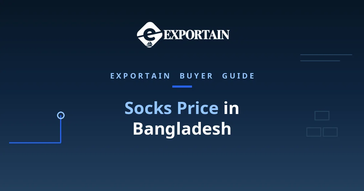 Navy title card: Socks Price in Bangladesh, FOB cost breakdown for buyers