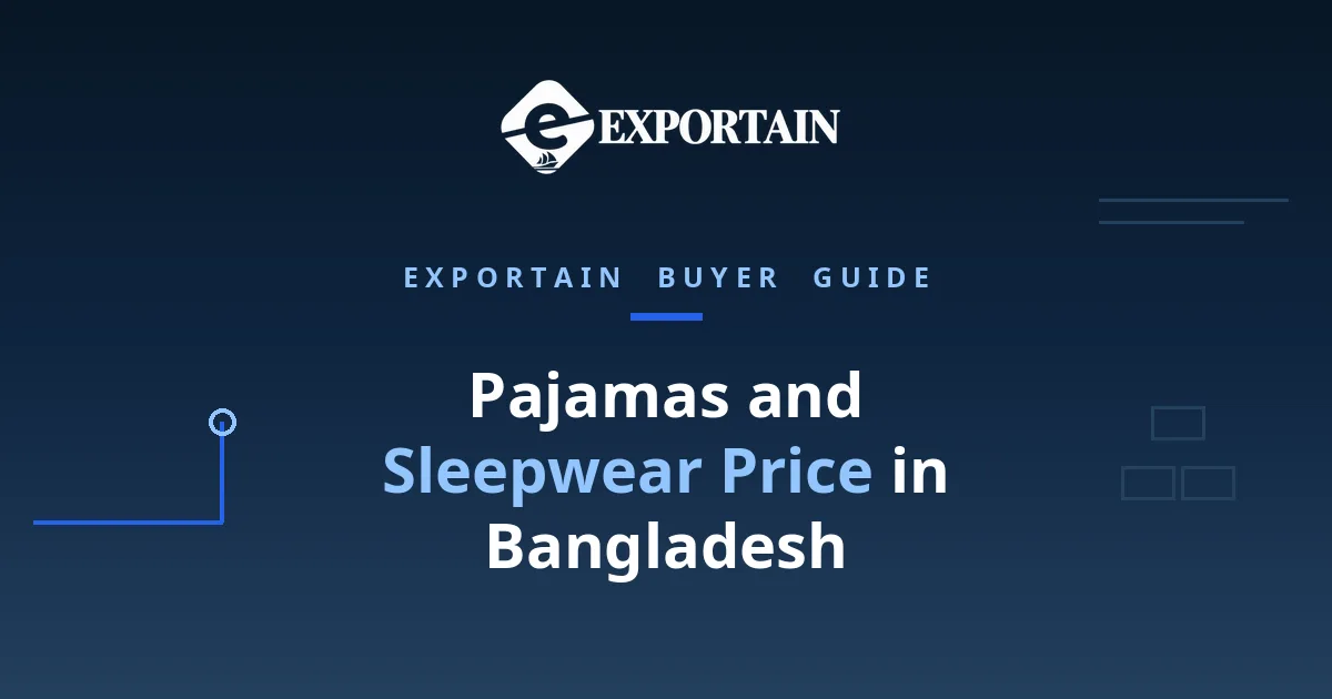 Navy title card: Pajamas and Sleepwear Price in Bangladesh, FOB cost breakdown for buyers