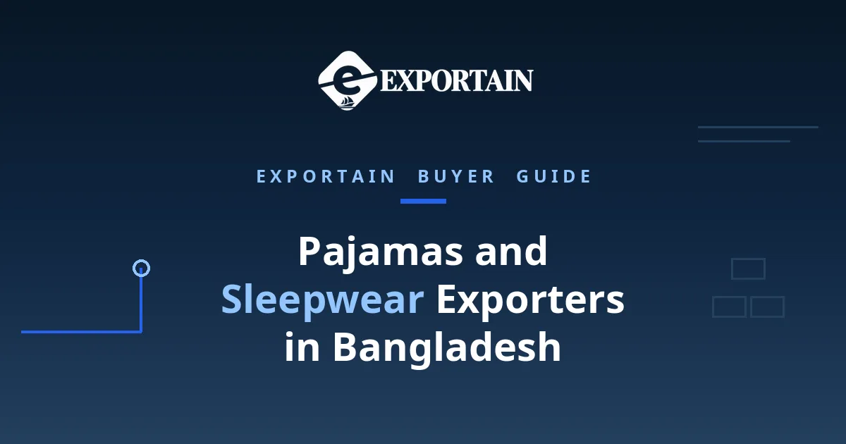 Navy title card: Pajamas and Sleepwear Exporters in Bangladesh Verified Supplier Checklist