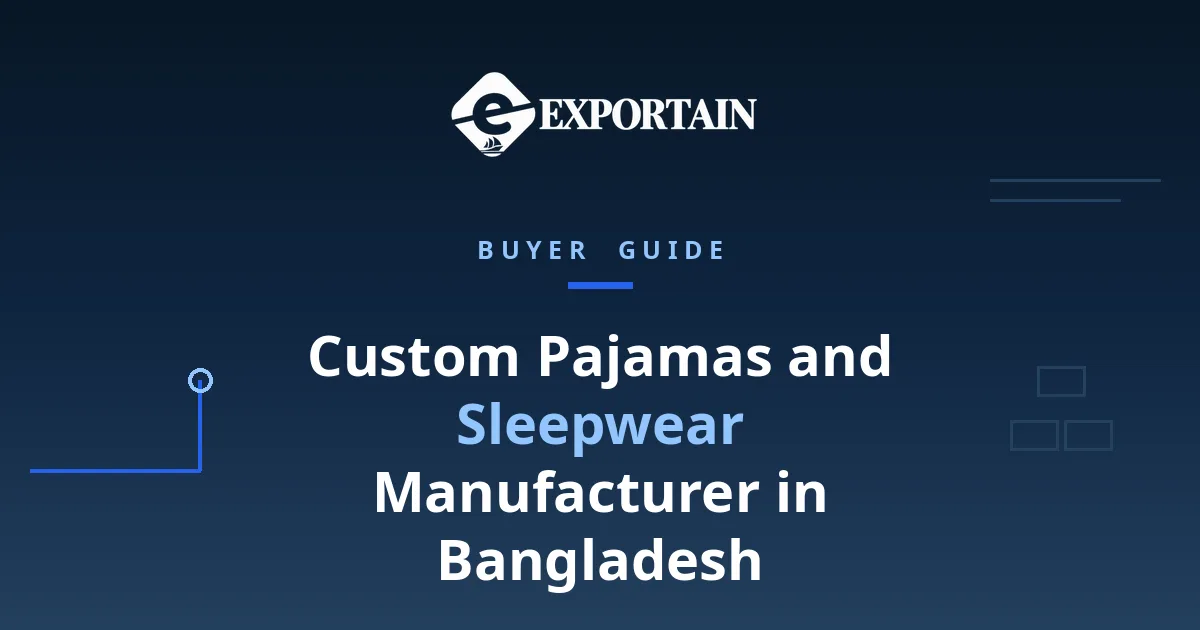 Navy title card: Custom Pajamas and Sleepwear Manufacturer in Bangladesh, OEM process