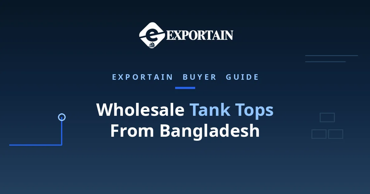 Navy title card: Wholesale Tank Tops From Bangladesh, prices, MOQ and suppliers
