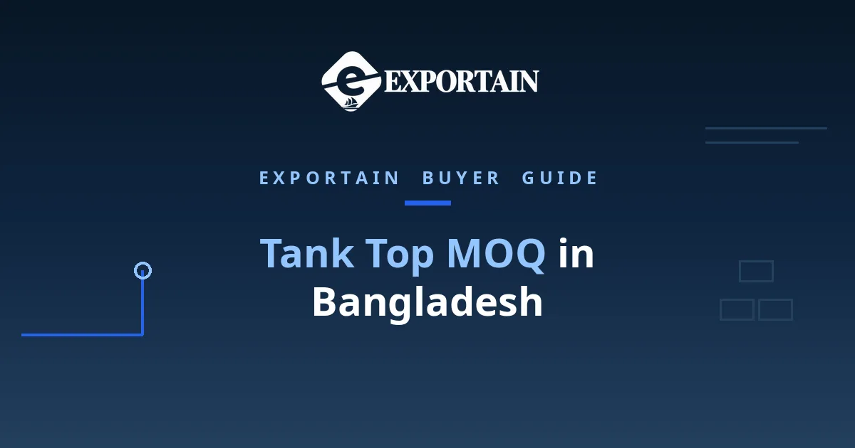 Navy title card: Tank Top MOQ in Bangladesh, fabric lots and negotiation
