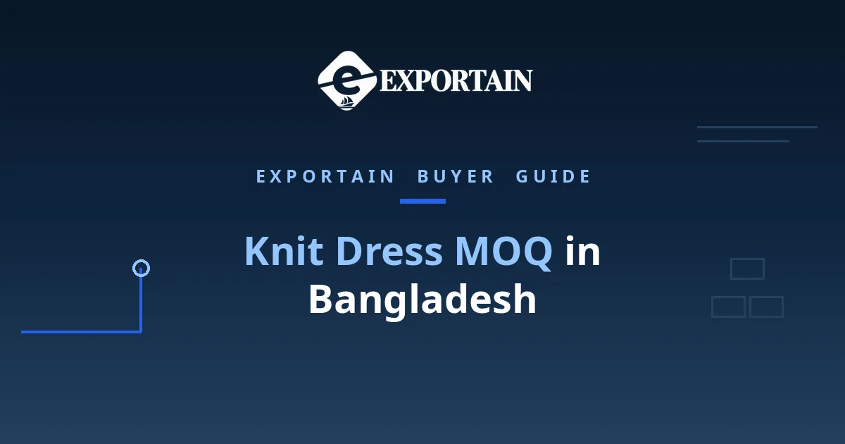 Navy title card: Knit Dress MOQ in Bangladesh, fabric lots and negotiation