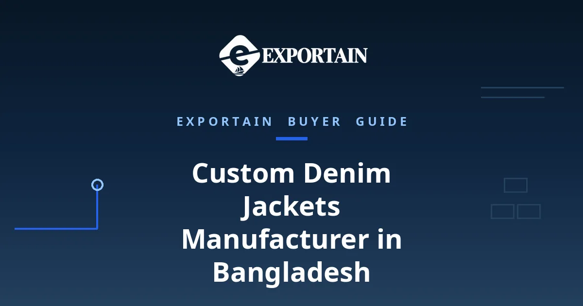 Navy title card: Custom Denim Jackets Manufacturer in Bangladesh