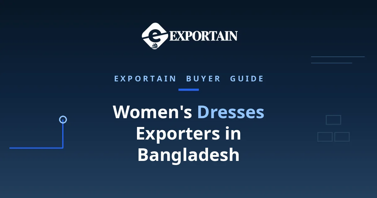 Navy title card: Women's Dresses Exporters in Bangladesh, Verified Supplier Checklist