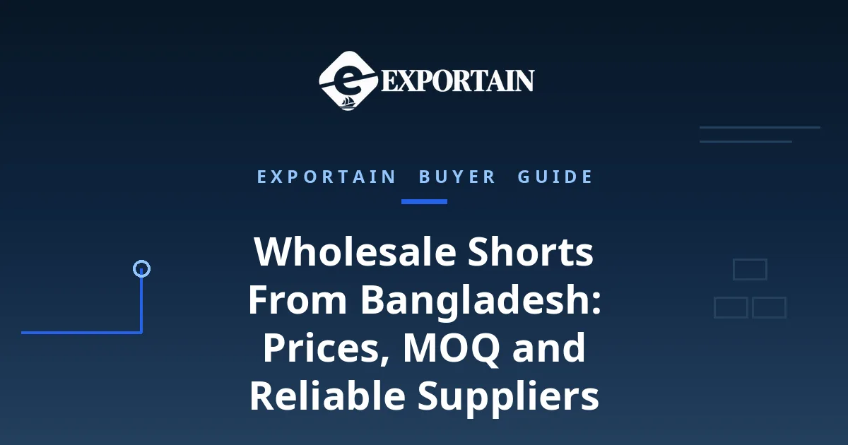 Navy title card: Wholesale Shorts From Bangladesh, prices, MOQ and reliable suppliers