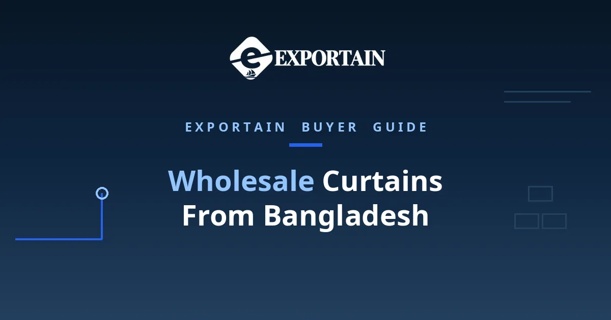 Navy title card: Wholesale Curtains From Bangladesh, how the channel works