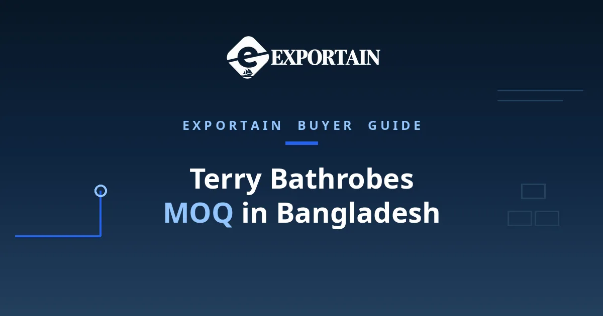 Navy title card: Terry Bathrobes MOQ in Bangladesh