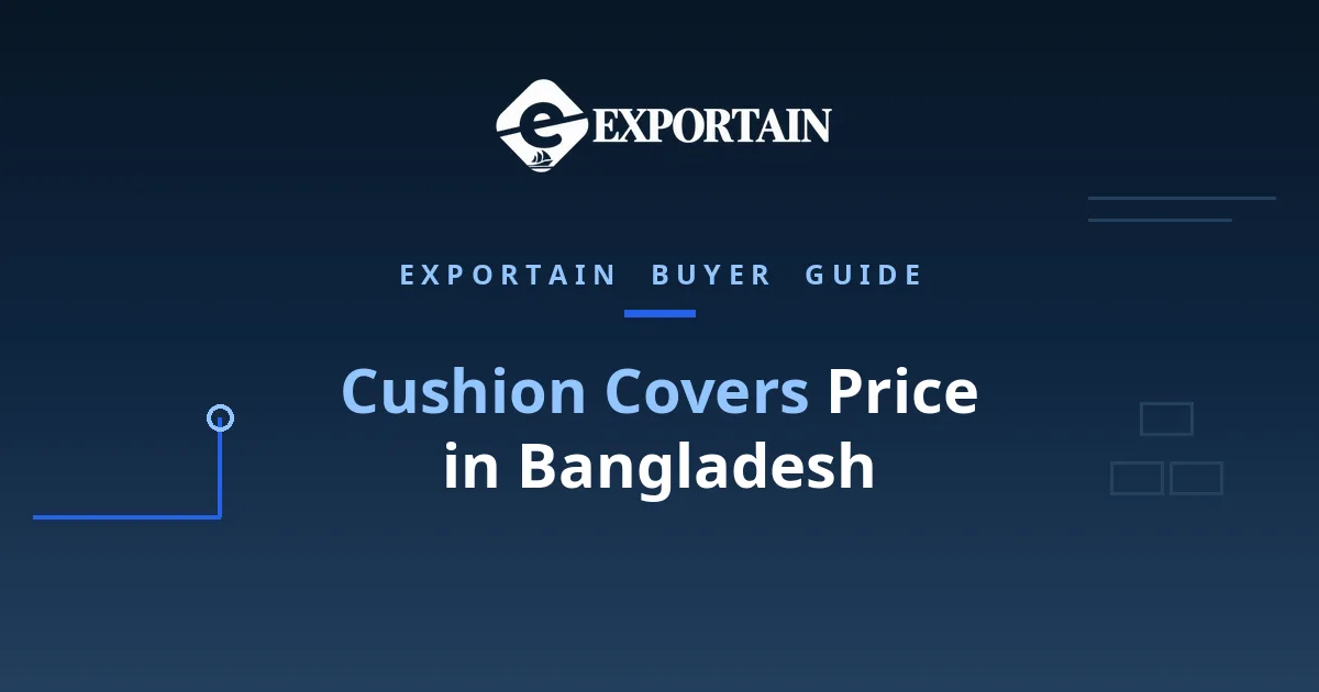 Navy title card: Cushion Covers Price in Bangladesh, a quote audit guide for buyers