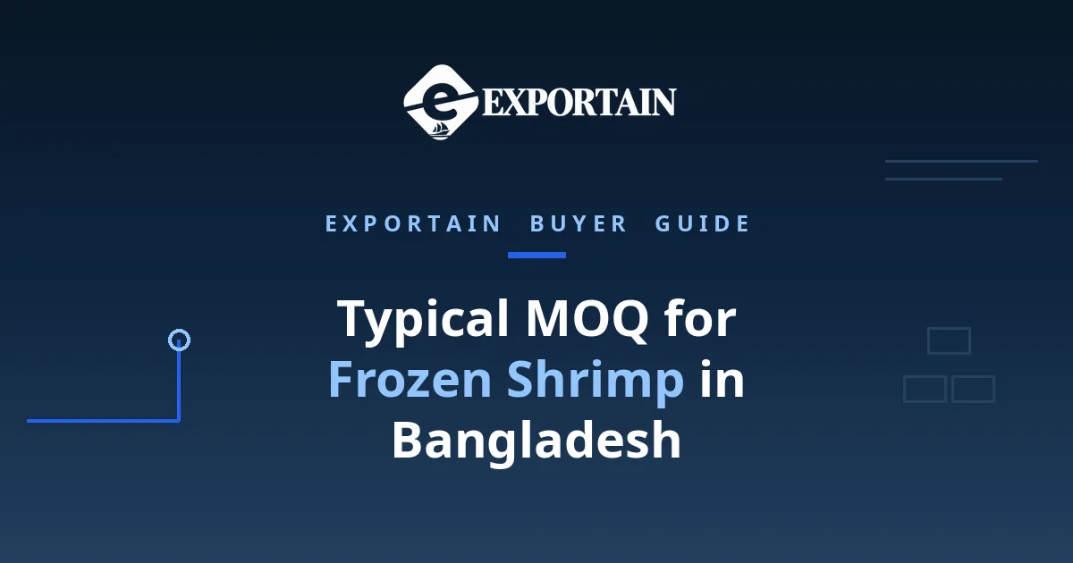 Navy title card: Typical MOQ for Frozen Shrimp in Bangladesh