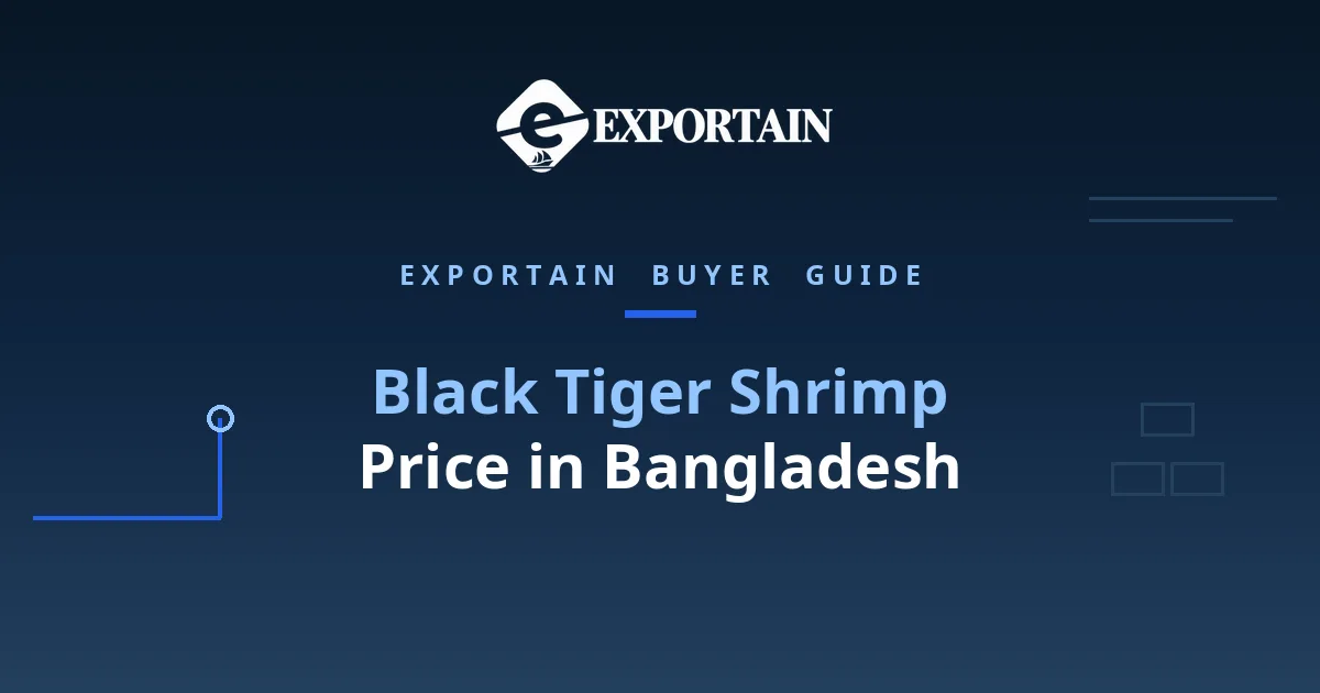 Navy title card: Black Tiger Shrimp Price in Bangladesh, an FOB cost-breakdown guide