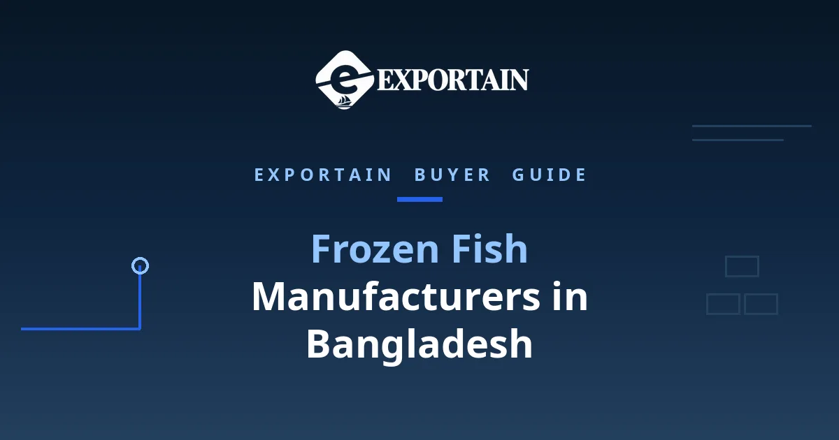 Navy title card: Frozen Fish Manufacturers in Bangladesh, how to find and verify them