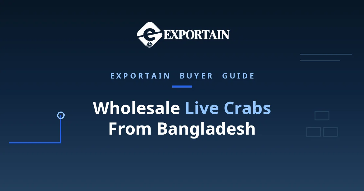 Navy title card: Wholesale Live Crabs From Bangladesh, prices, MOQ and reliable suppliers