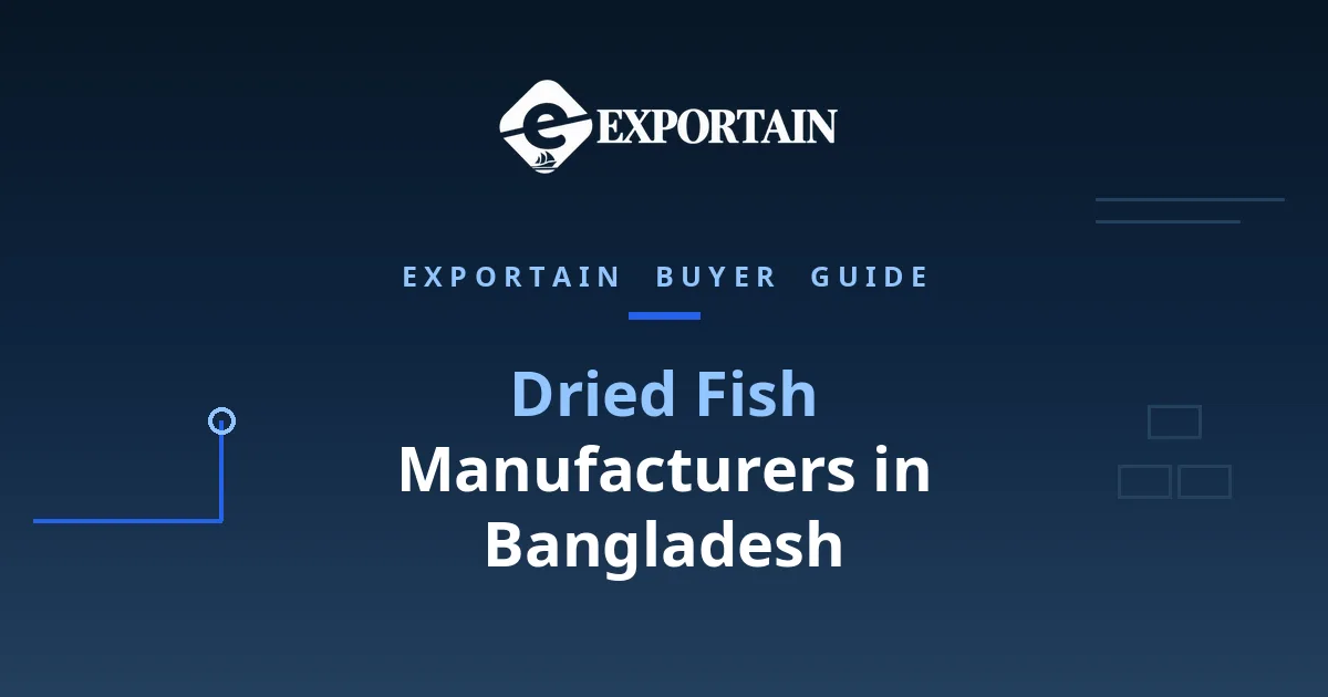 Navy title card: Dried Fish Manufacturers in Bangladesh buyer guide