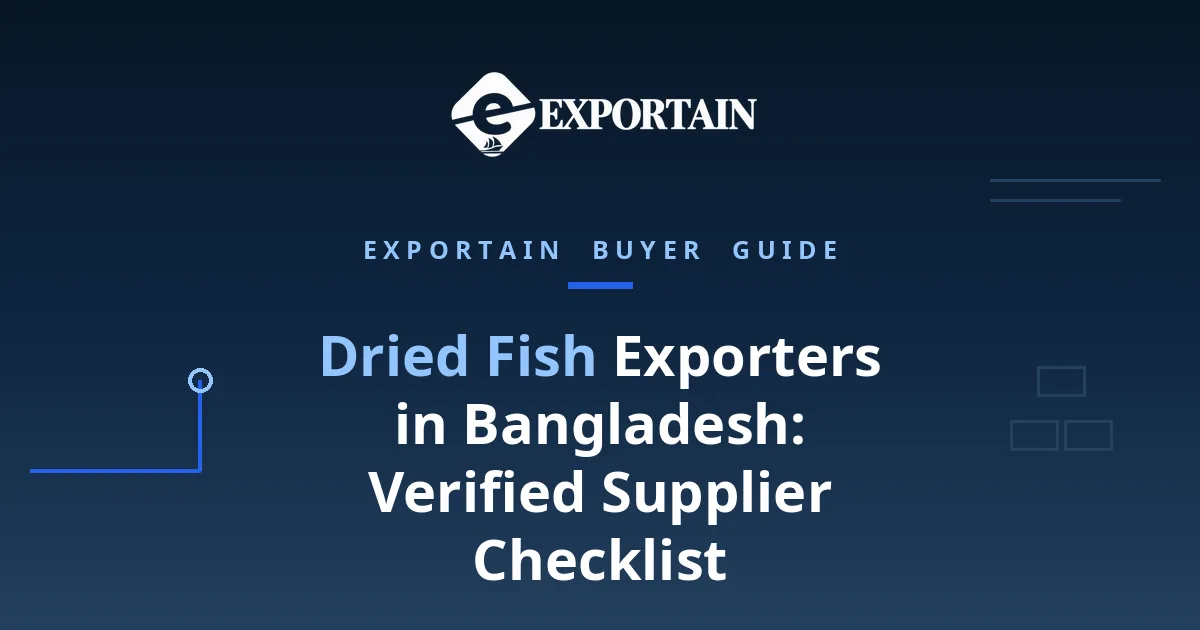 Navy title card: Dried Fish Exporters in Bangladesh: Verified Supplier Checklist