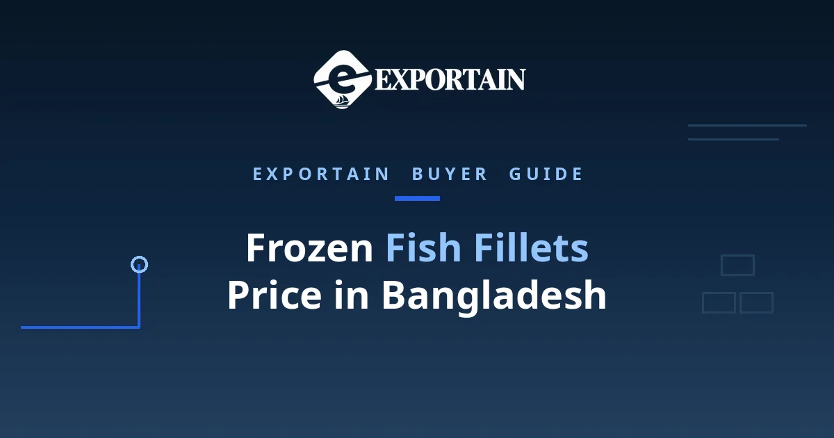 Navy title card: Frozen Fish Fillets Price in Bangladesh, FOB quote guide
